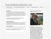 Tablet Screenshot of kunstwohnwerke.de